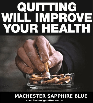 Manchester Sapphire Blue cigarettes 10 pack smooth premium buy online Australia $220