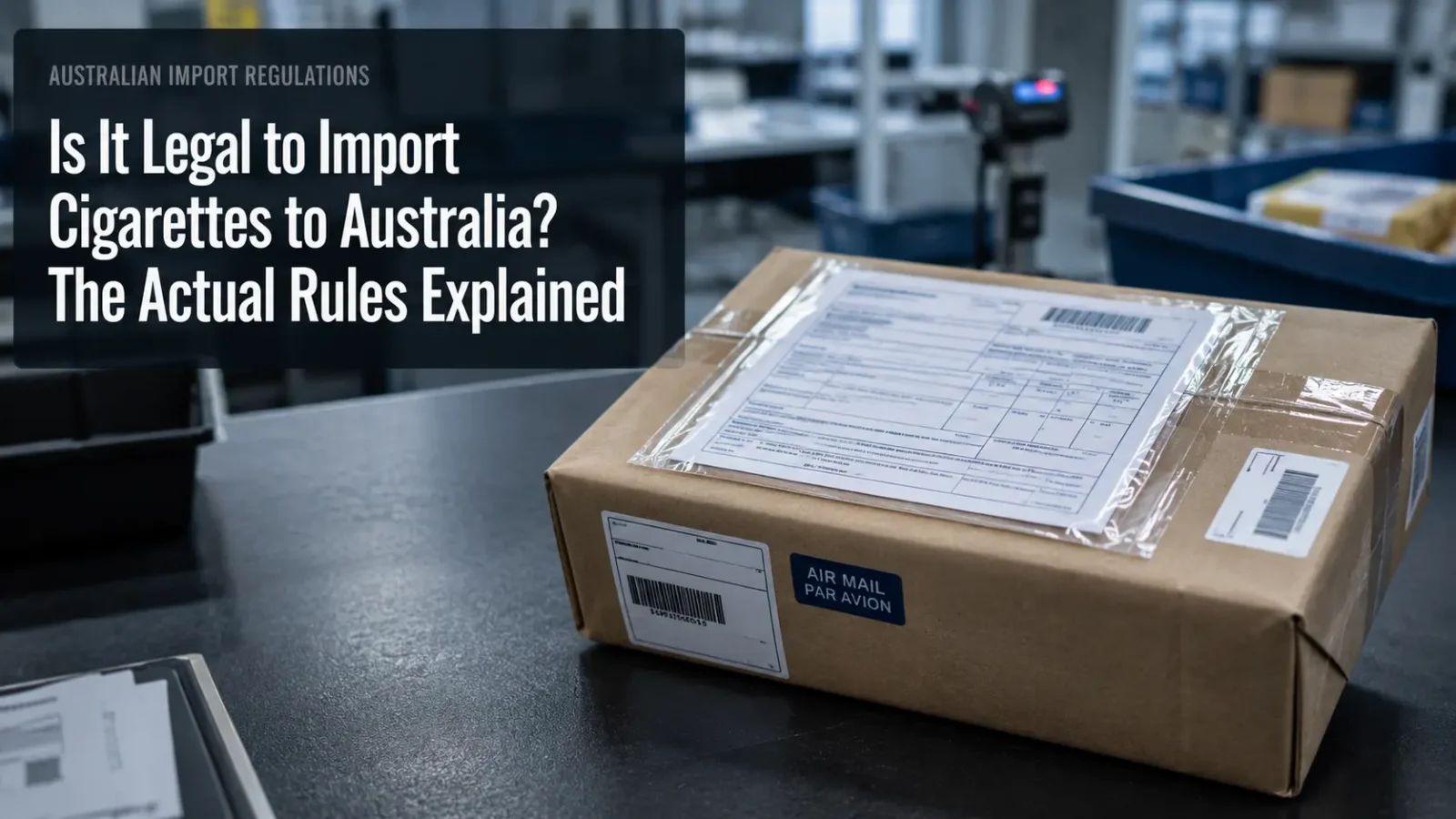 Australian customs import rules for tobacco and cigarettes, official regulations